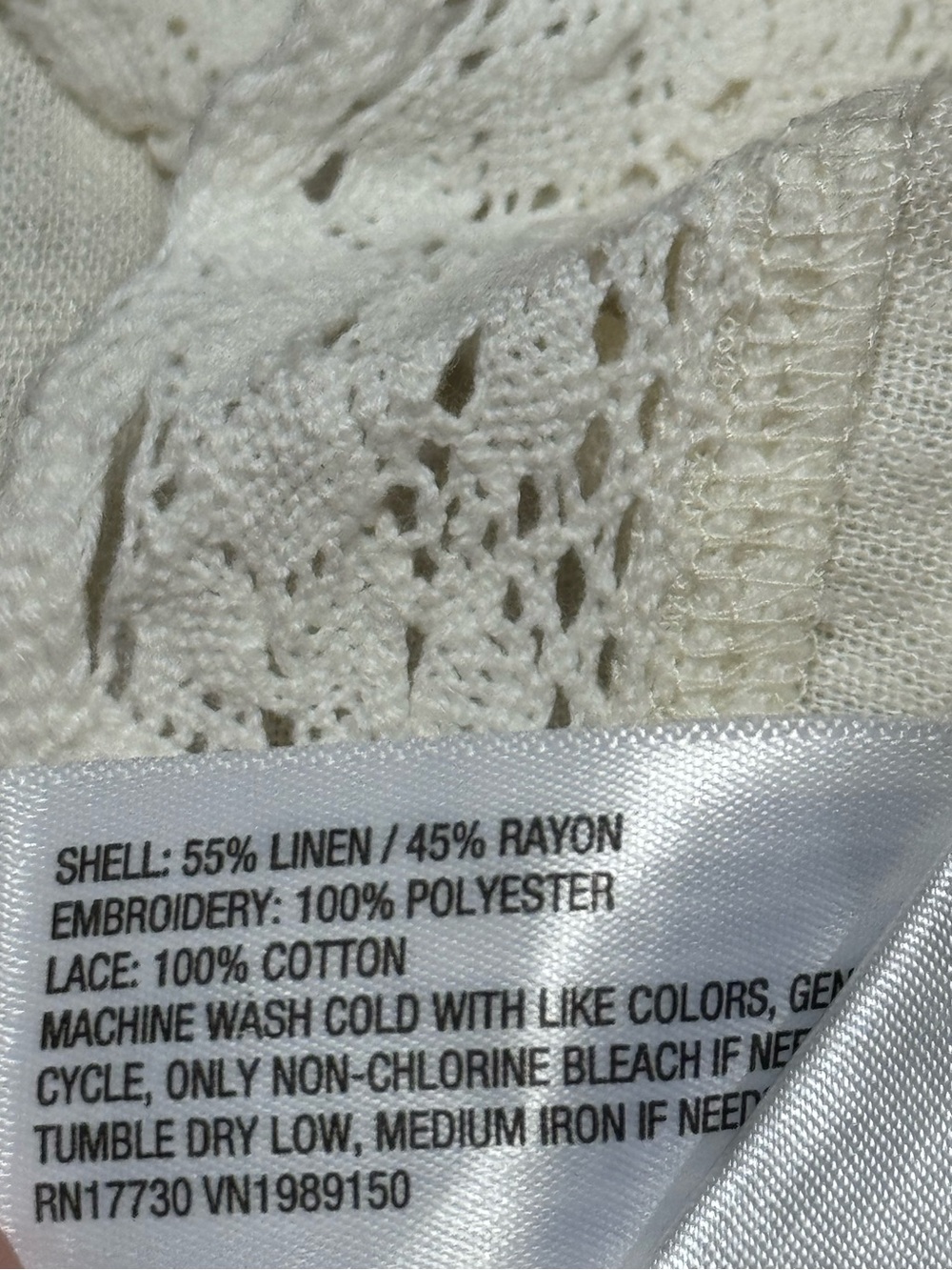 Universal Thread Embroidered Linen Tank Top 
Cream NWT - Picture 14 of 15